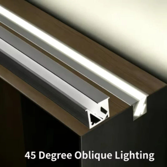 Ksdligh Recessed LED Aluminum Profile for Cabinet and Shelf Lighting