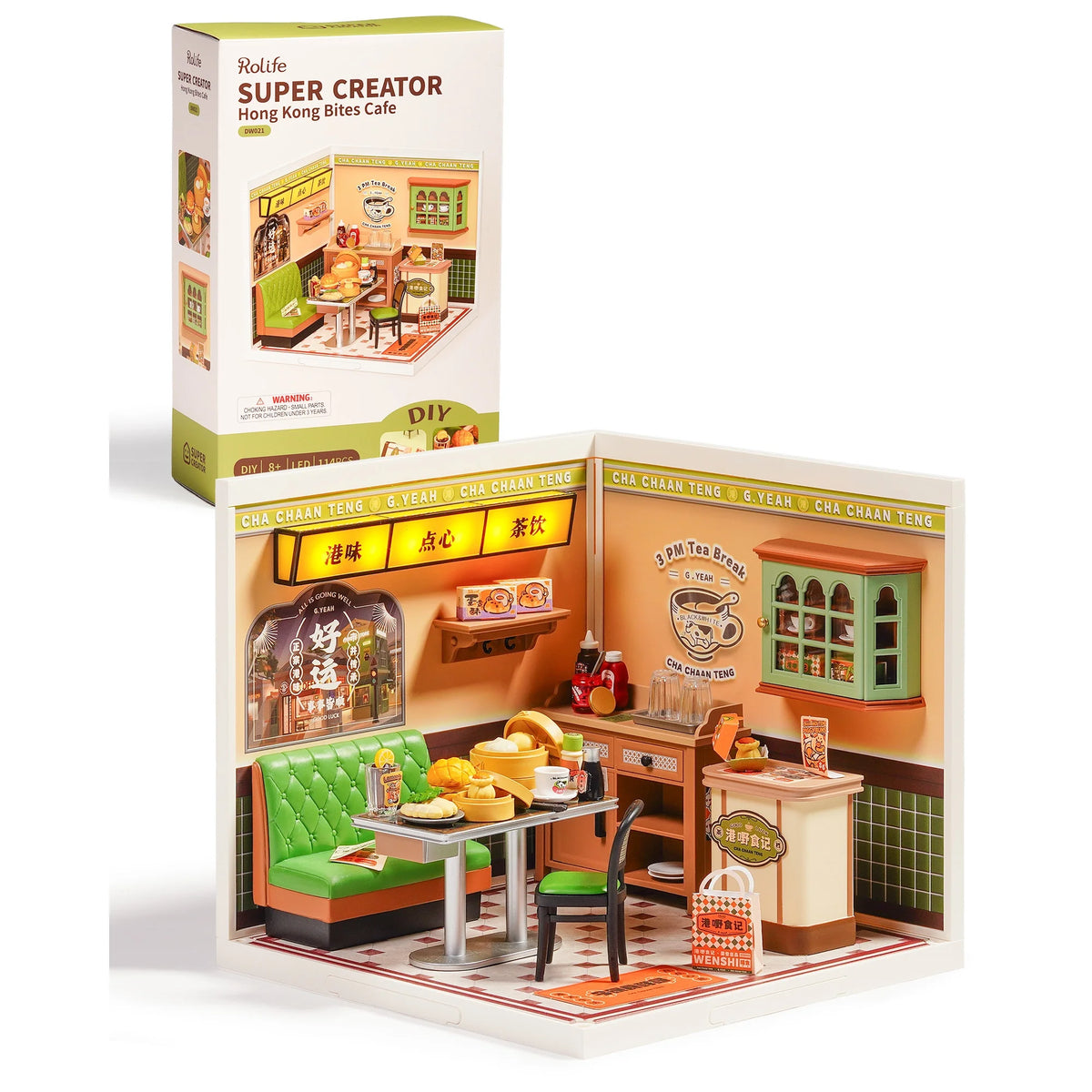 Rolife DIY Miniature Food Stall Dollhouse 3D Puzzle Kit