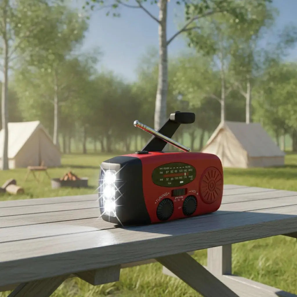 Solar Hand Crank NOAA Emergency Radio Flashlight Power Bank