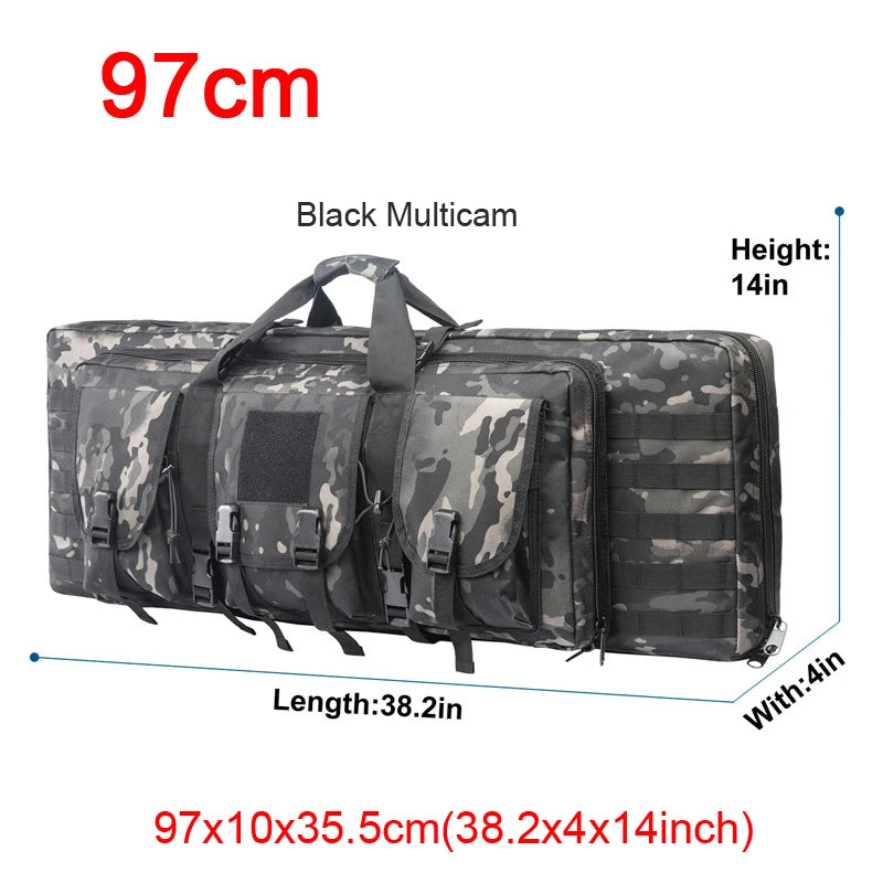 LQARMY Tactical Double Rifle Case Molle Gun Backpack Hunting Holster