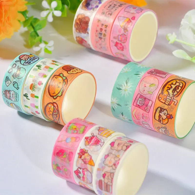 Decorative Washi Tape Rolls For Scrapbooking And Journaling Projects