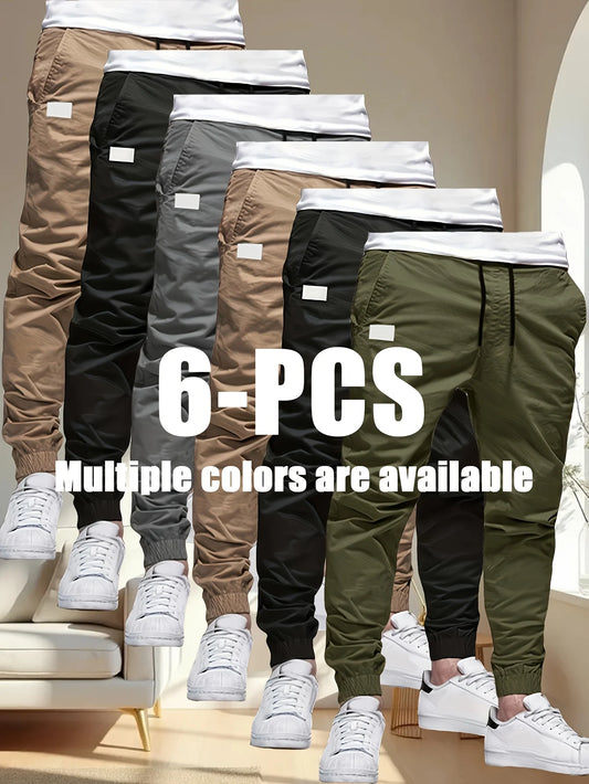 Winthunder Men Multi Pocket Regular Fit Workwear Casual Pants