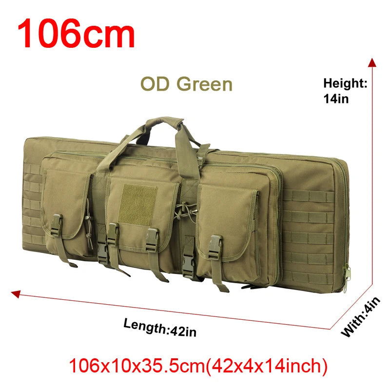 LQARMY Tactical Double Rifle Case Molle Gun Backpack Hunting Holster