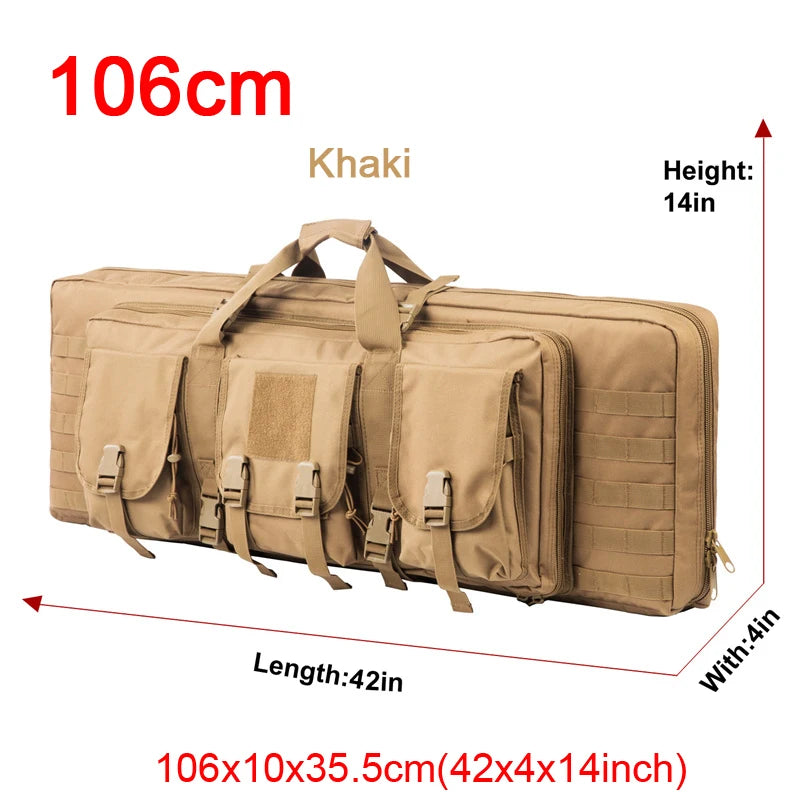 LQARMY Tactical Double Rifle Case Molle Gun Backpack Hunting Holster