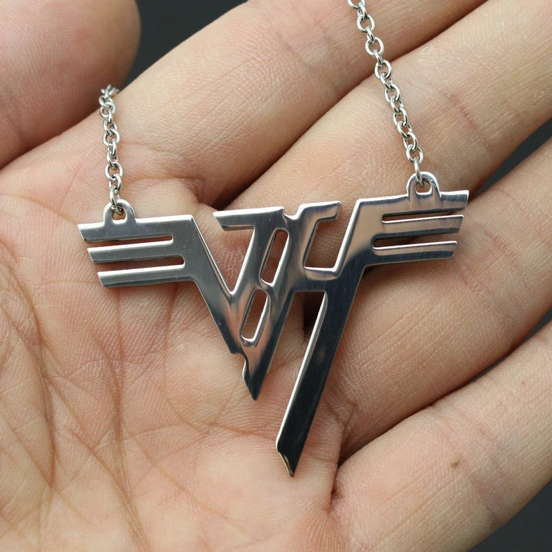 Eddie Van Halen Stainless Steel Pendant Necklace Snake Chain Jewelry