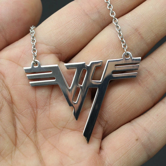 Eddie Van Halen Stainless Steel Pendant Necklace Snake Chain Jewelry