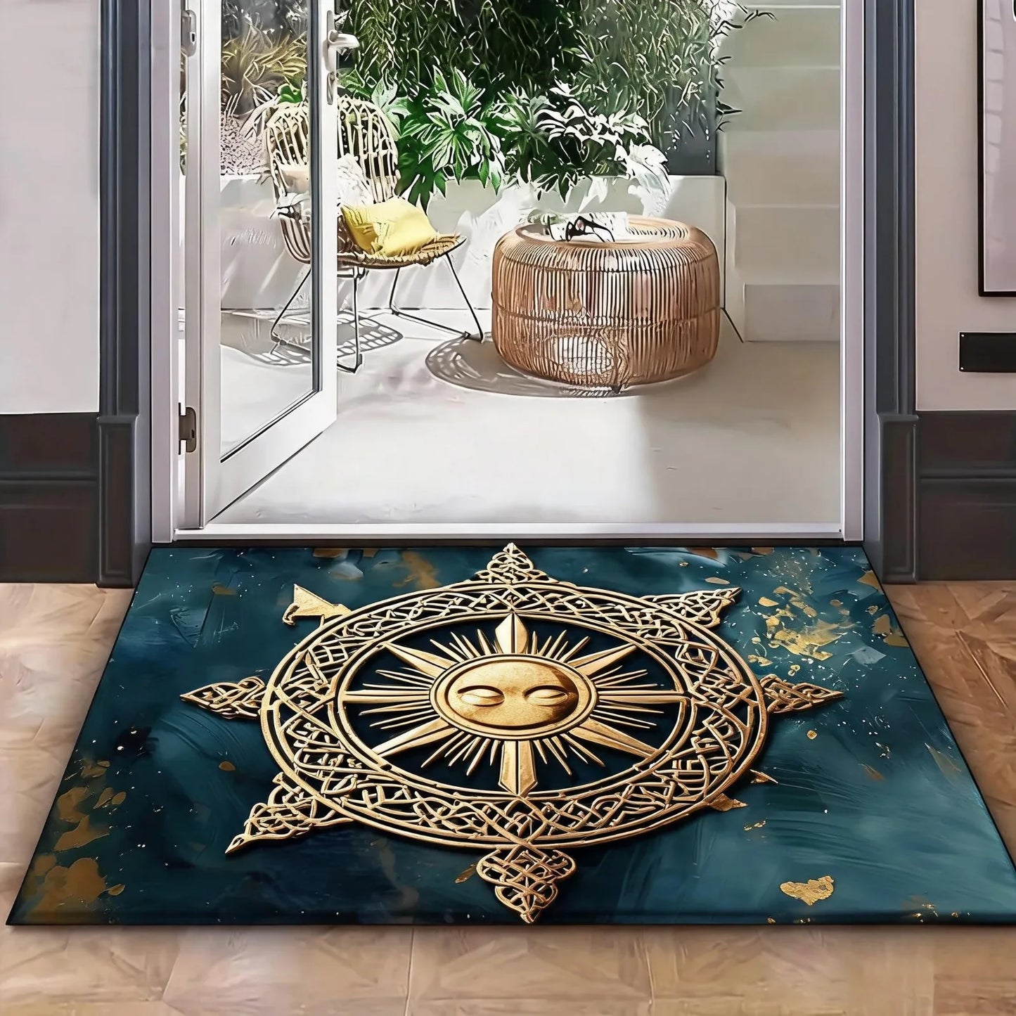 Tree Of Life Welcome Doormat Anti Slip Waterproof Home Rug