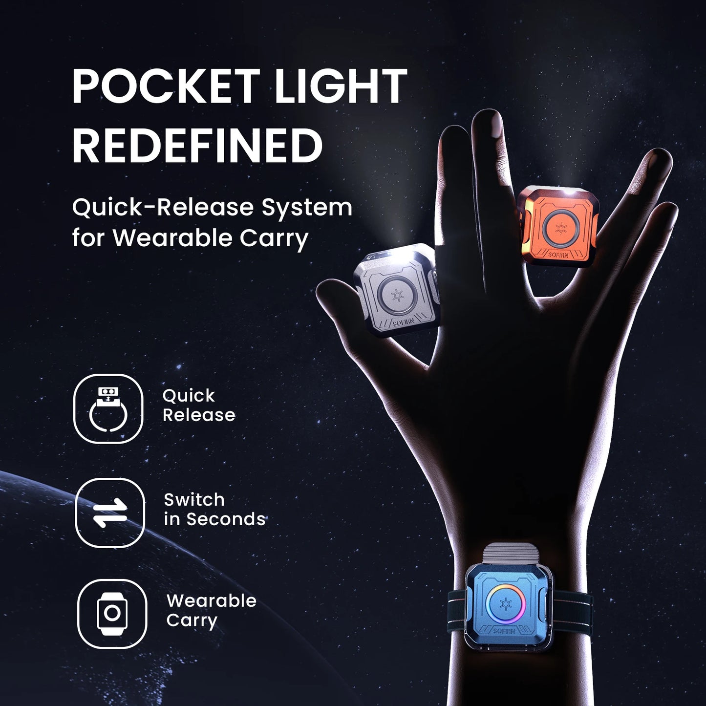 Sofirn SE1 Rechargeable EDC Pocket Flashlight With Signal Ring
