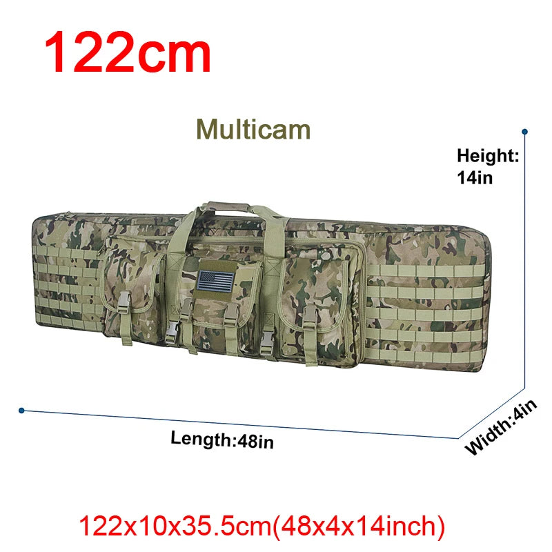 LQARMY Tactical Double Rifle Case Molle Gun Backpack Hunting Holster