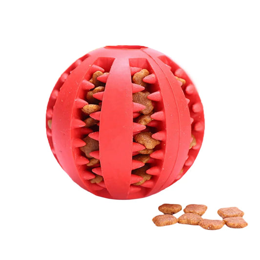 Cross Border Pet Dog Leakage Teething Rubber Ball Toy