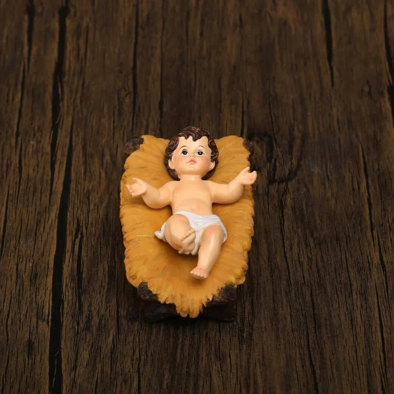 Baby Jesus Nativity Figurine Resin Catholic Christmas Home Decoration Statue