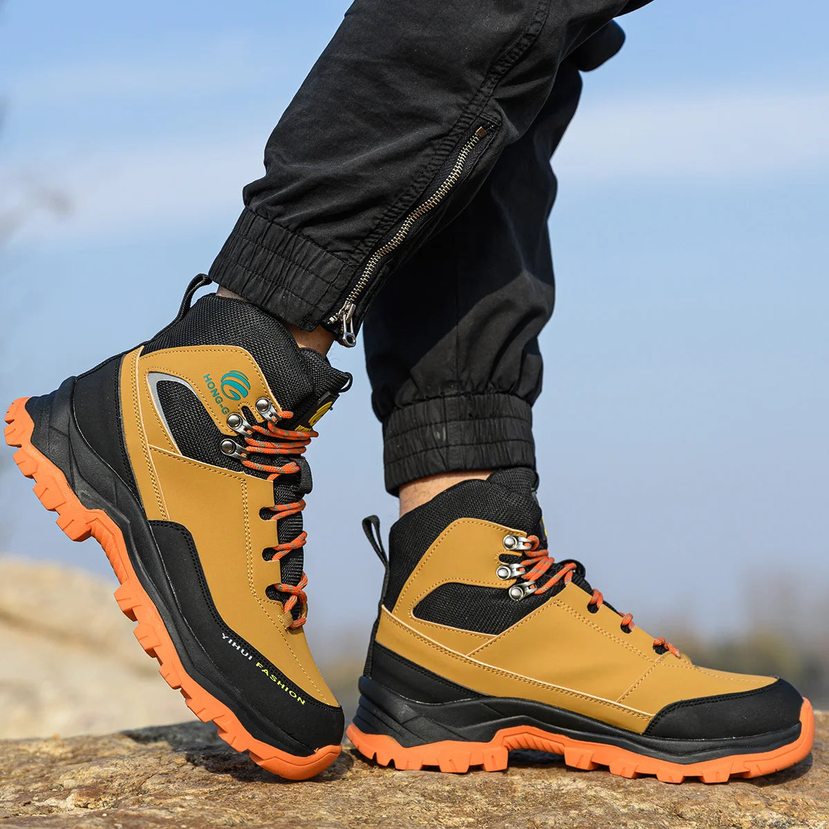 Veigar Men's Protective Steel Toe Anti Puncture Work Boots