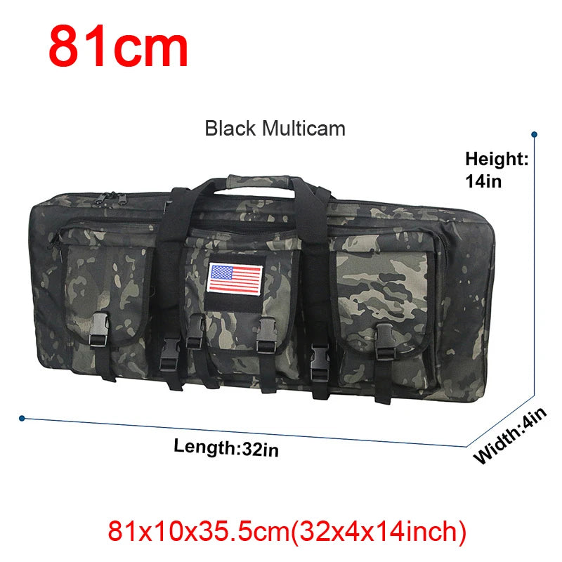 LQARMY Tactical Double Rifle Case Molle Gun Backpack Hunting Holster
