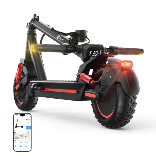 OBX Electric Foldable Scooter With Dual Suspension And 1200W Motor