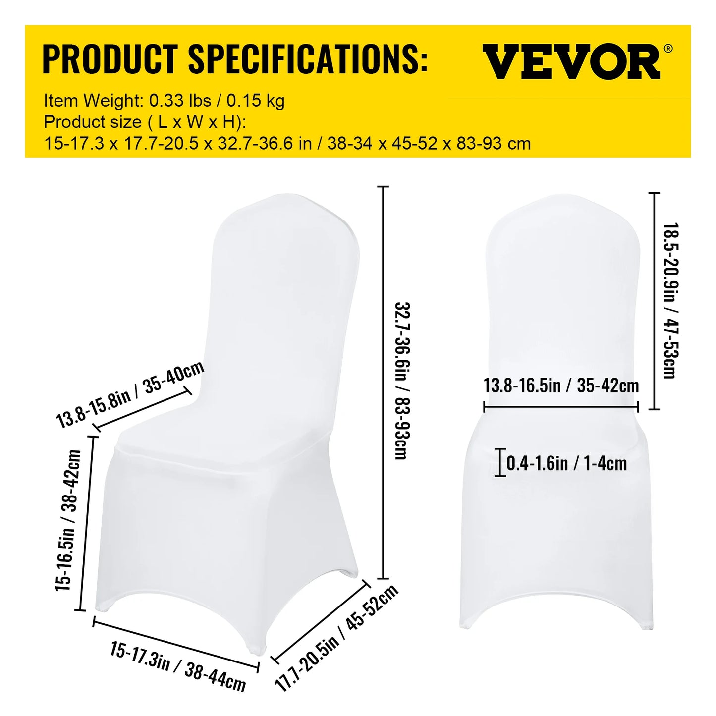 Spandex Polyester Banquet Chair Covers For Weddings And Events