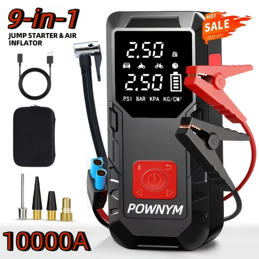 Pownym Car Jump Starter Portable Power Bank Dual USB