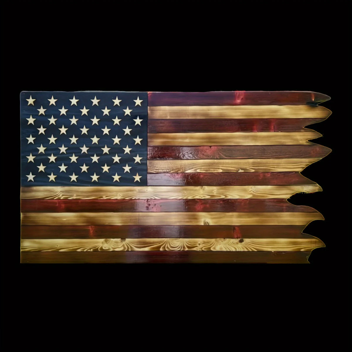 American Wavy Flag Wooden Independence Day Home Decoration