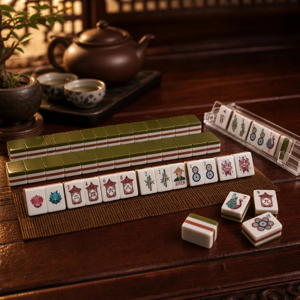 Premium Acrylic American Mahjong Set Featuring 160 Durable Tiles