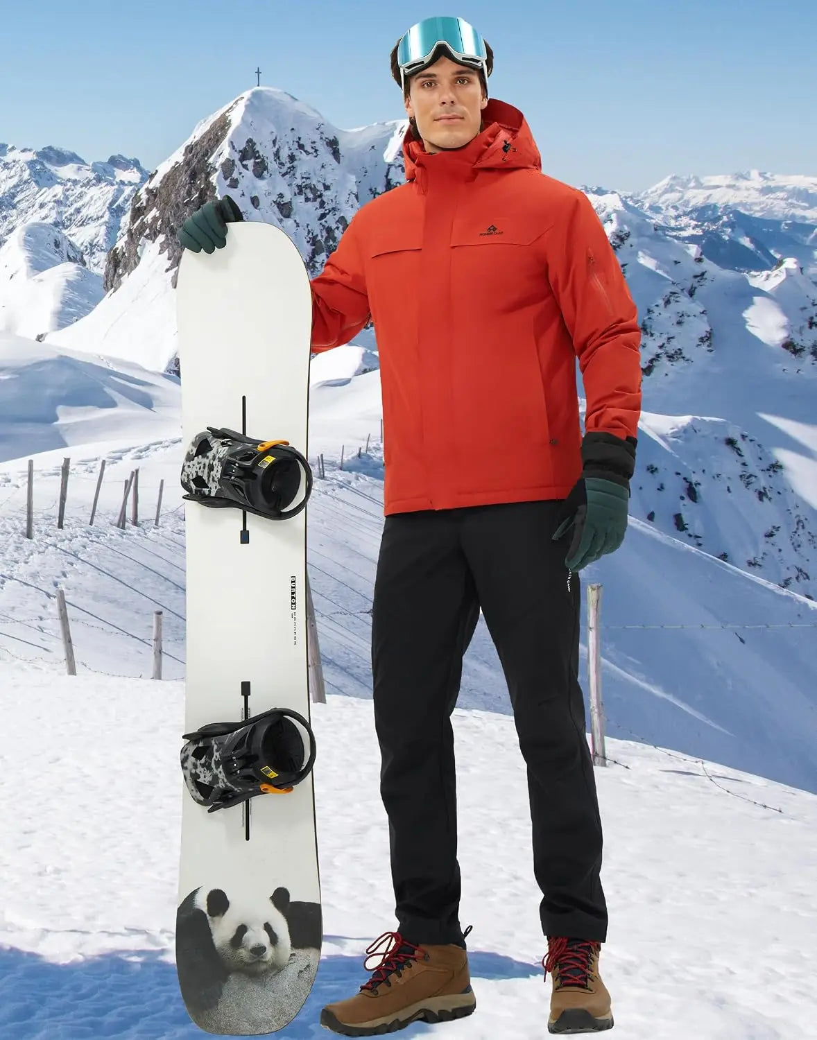 Pio Men's Waterproof Insulated Ski And Snowboard Jacket
