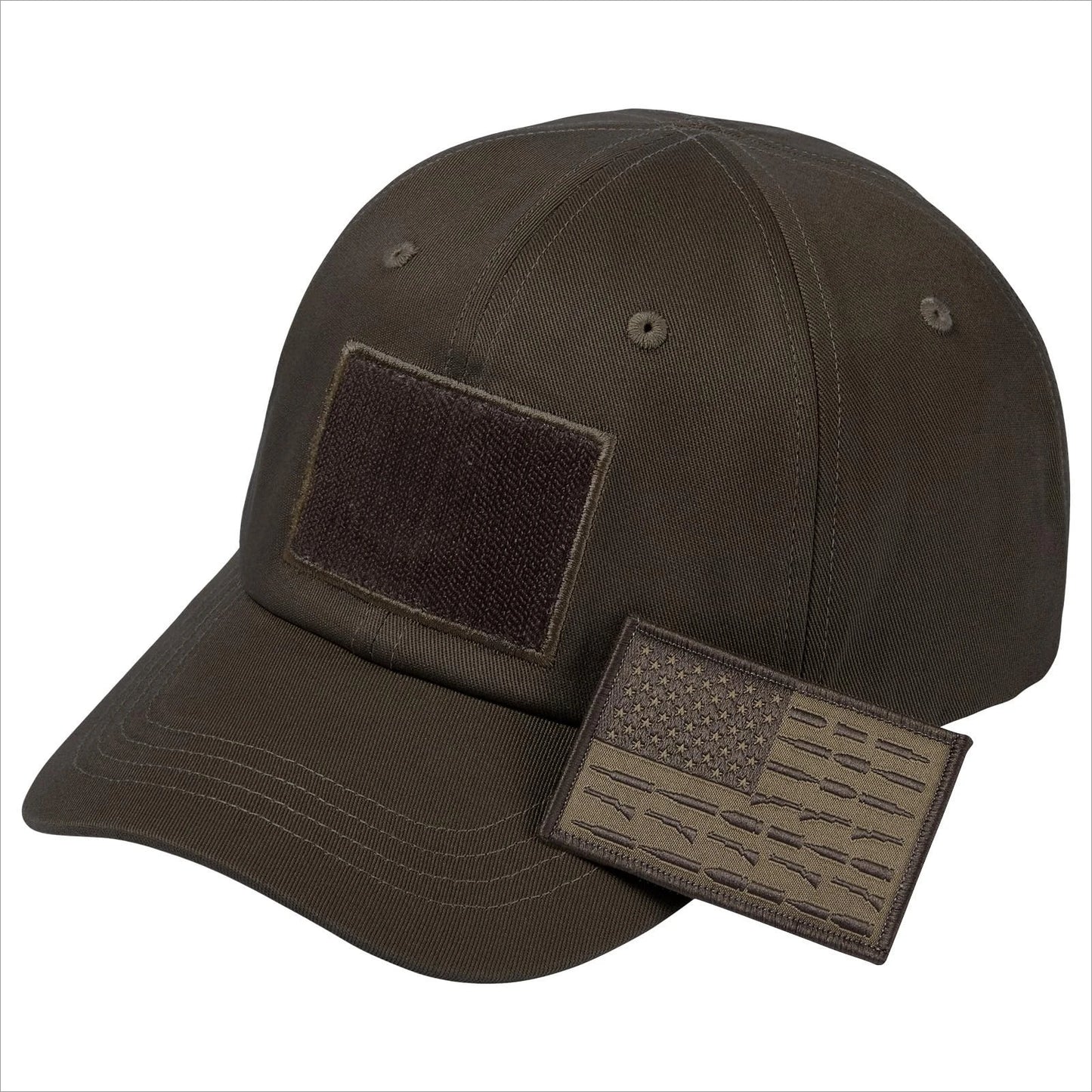 Adjustable Tactical Trucker Hat With Military Flag Patch Design