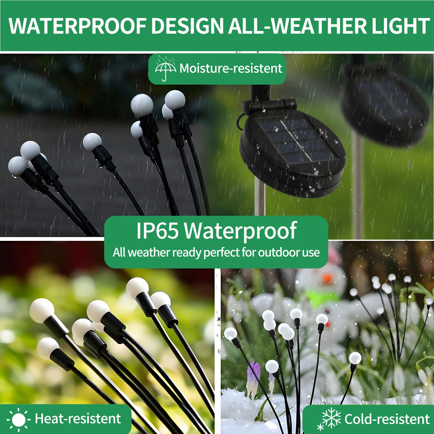 8 Head Solar Firefly Lights LED Outdoor Garden Decorative Waterproof