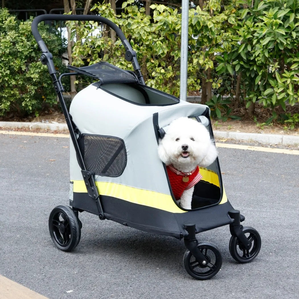 Bingopaw Portable All Terrain Dog Stroller With Dual Entry
