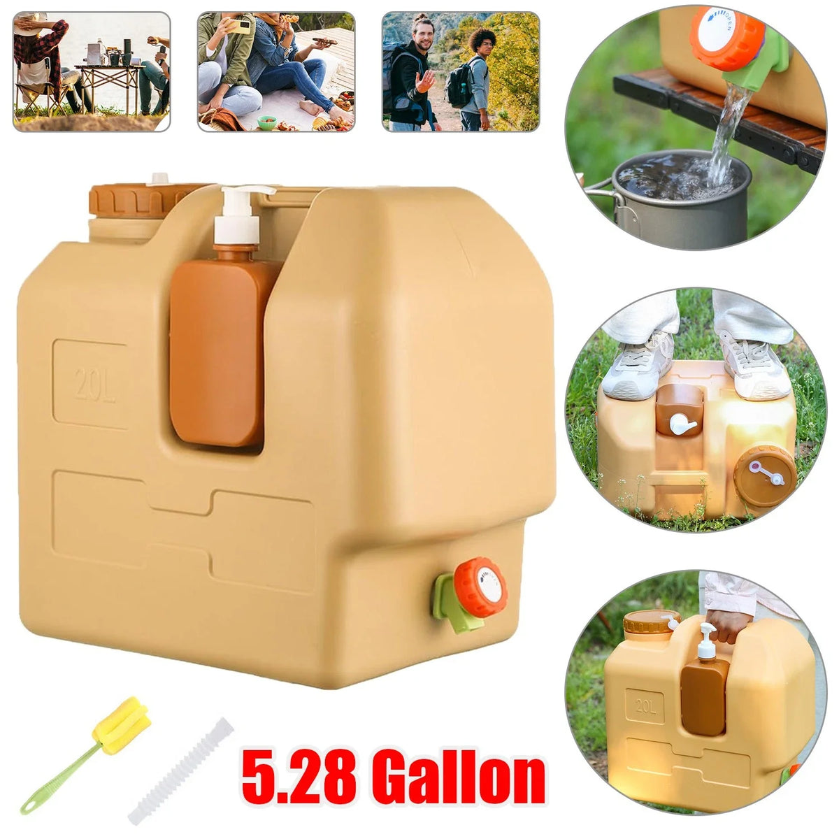 Portable Camping Water Storage Bag With Convenient Spigot