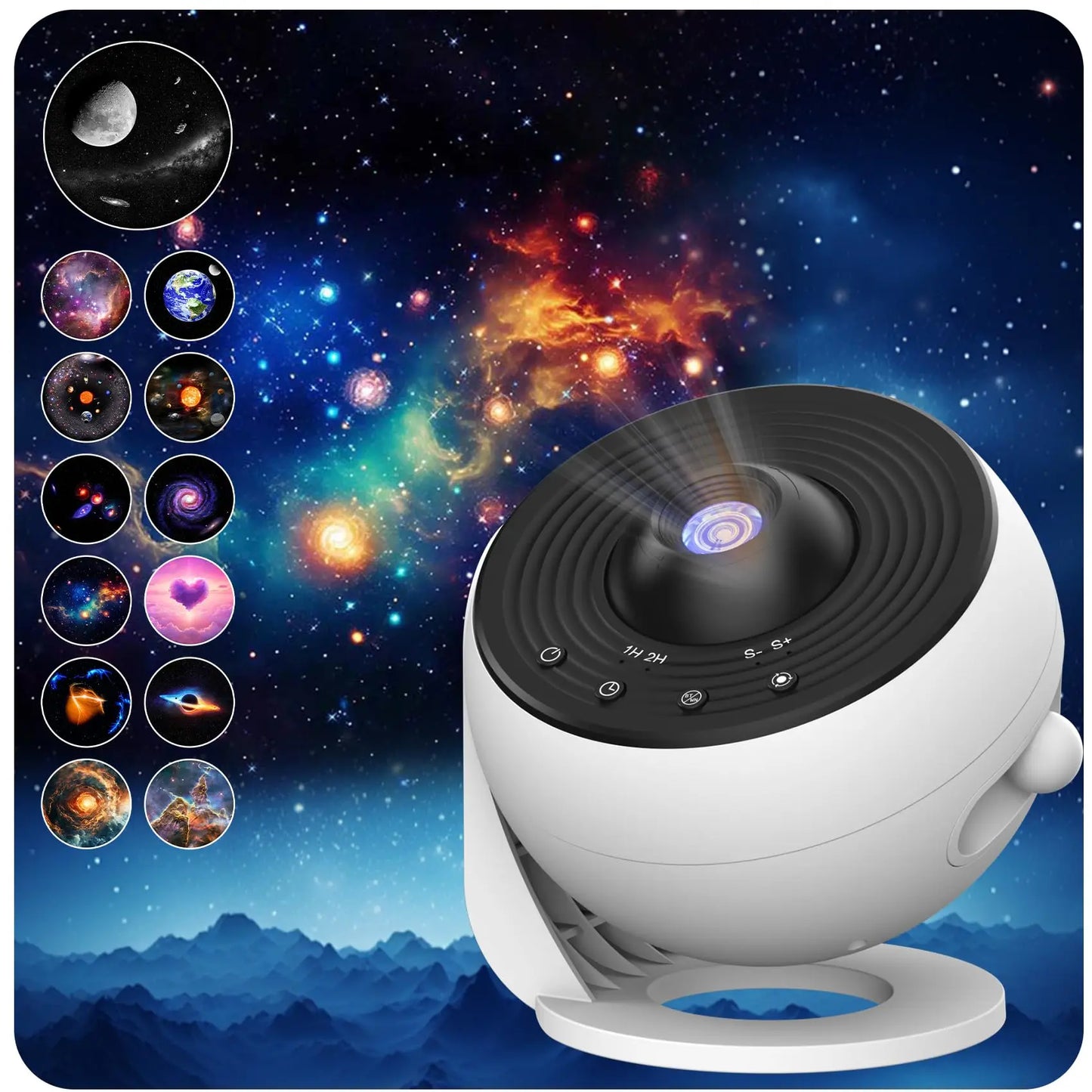 Ausyle Smart Galaxy Star Projector Space Ceiling Night Light