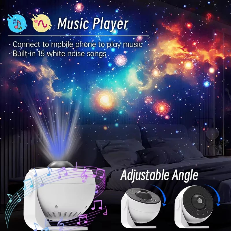 Ausyle Smart Galaxy Star Projector Space Ceiling Night Light
