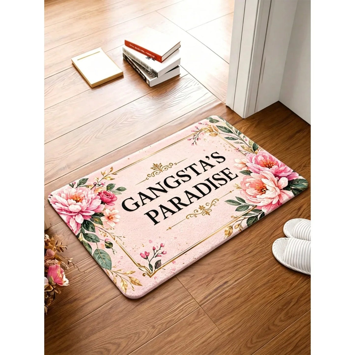 Inspirational Quote Anti Slip Doormat Quick Dry Entryway Floor Rug