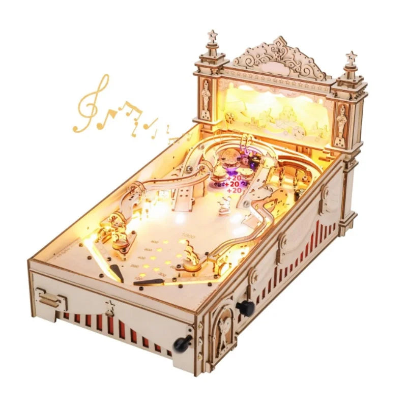 Robotime Wooden 3D Pinball Machine Puzzle Building Kit