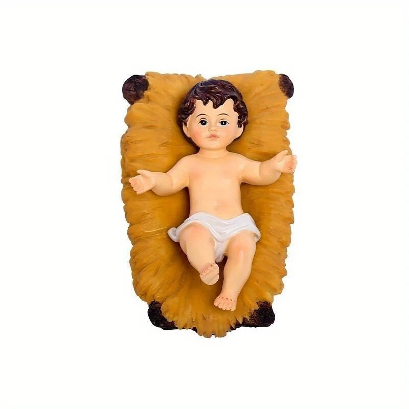 Baby Jesus Nativity Figurine Resin Catholic Christmas Home Decoration Statue