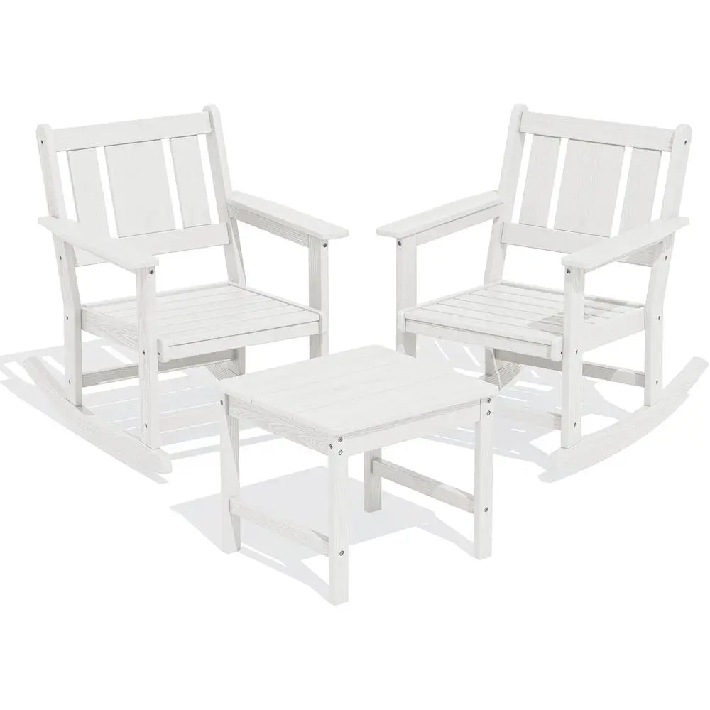 Commercial Grade Hdpe Outdoor Rocking Bistro Chair Set