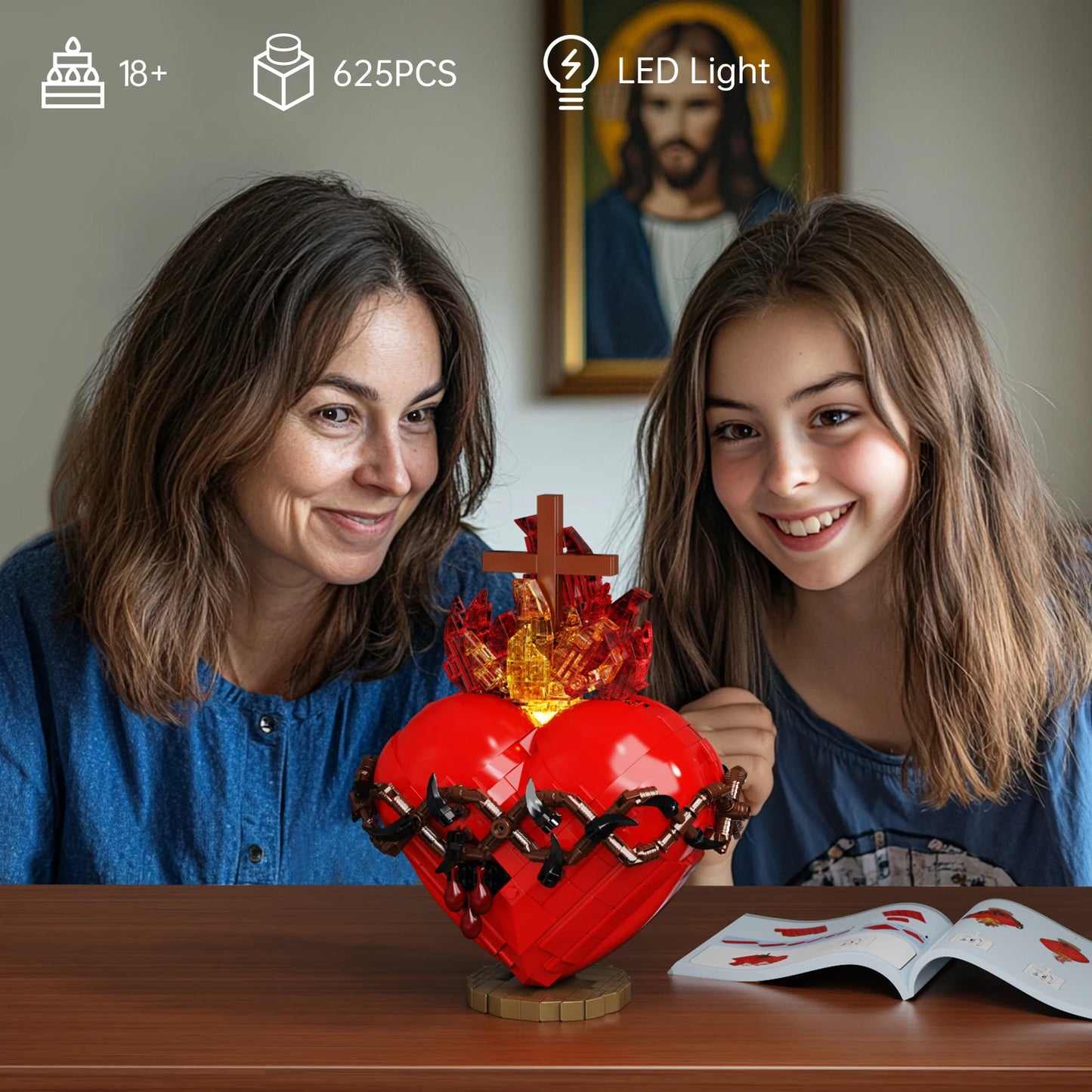 Jesus Christ Cross Building Blocks Assembly Kit For Adults