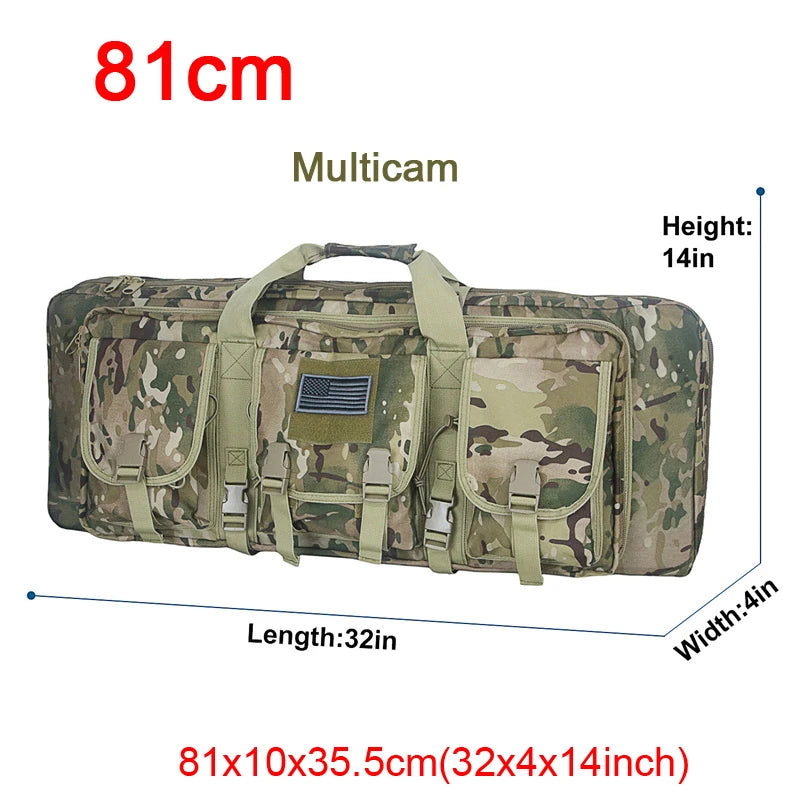 LQARMY Tactical Double Rifle Case Molle Gun Backpack Hunting Holster