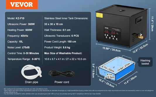 Succebuy Portable Ultrasonic Cleaner With Timer For Dishes
