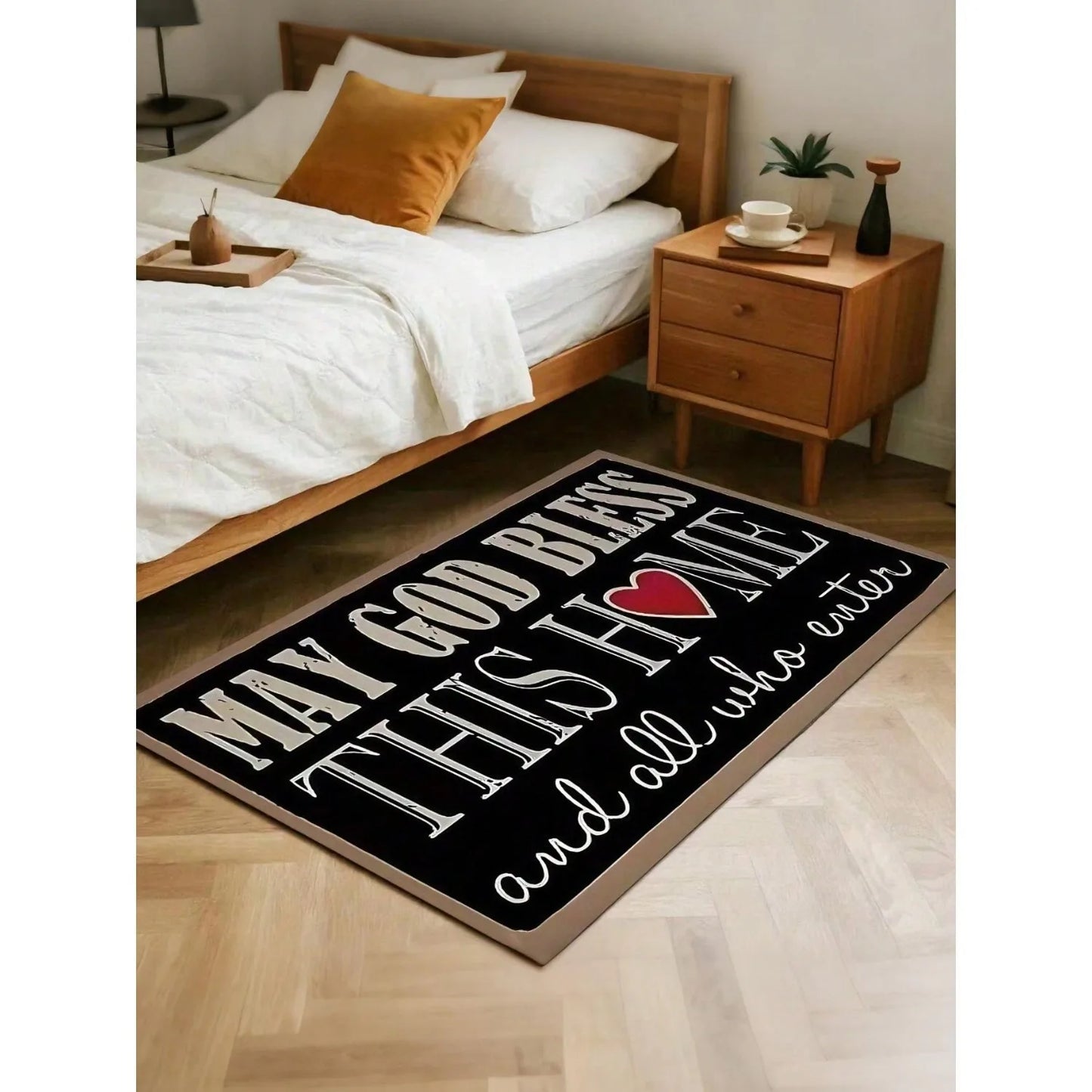 Inspirational Quote Anti Slip Doormat Quick Dry Entryway Floor Rug