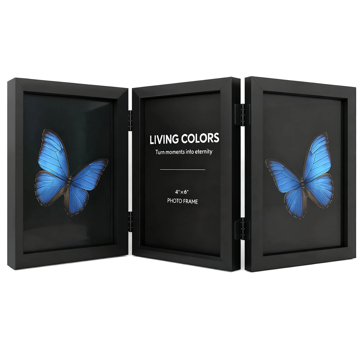 Hinged Foldable Picture Frame for Family Photo Displays