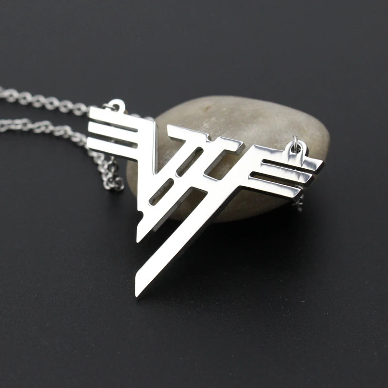 Eddie Van Halen Stainless Steel Pendant Necklace Snake Chain Jewelry