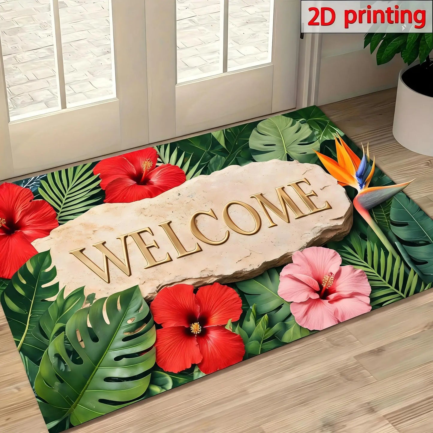 Elegant Pebble Design Silicone Anti Slip Indoor Outdoor Doormat Entrance