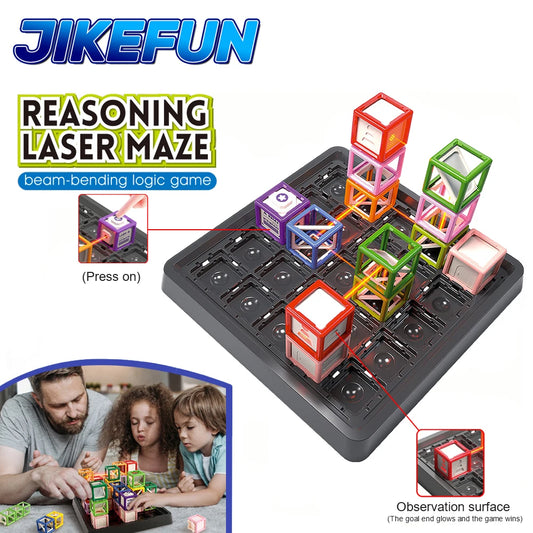 JIKEFUN STEM Laser Maze Educational Brain Teaser Logic Game