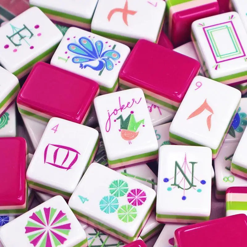 Premium Acrylic American Mahjong Set Featuring 160 Durable Tiles
