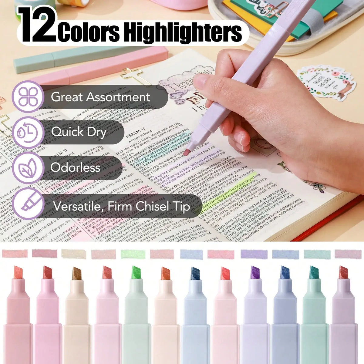 Complete Bible Journaling Kit With Pens, Highlighters And Study Supplies