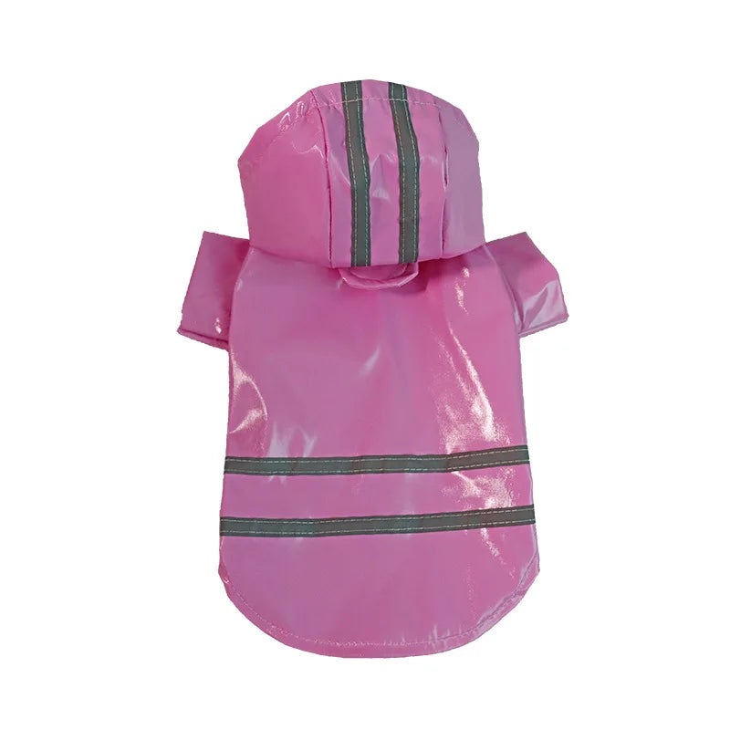 PU Waterproof Pet Raincoat With Hood For Dogs And Puppies