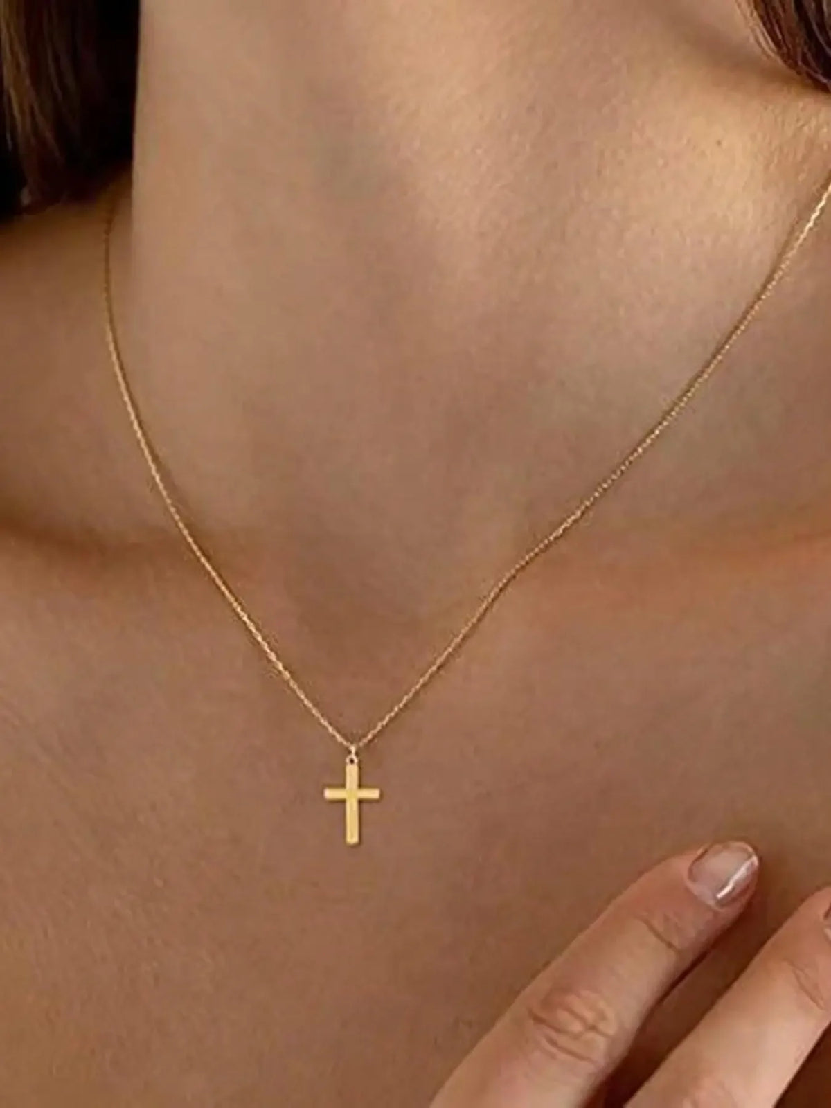 Dainty Cross Pendant Necklace, Faith Inspired Jewelry for Everyday Wear