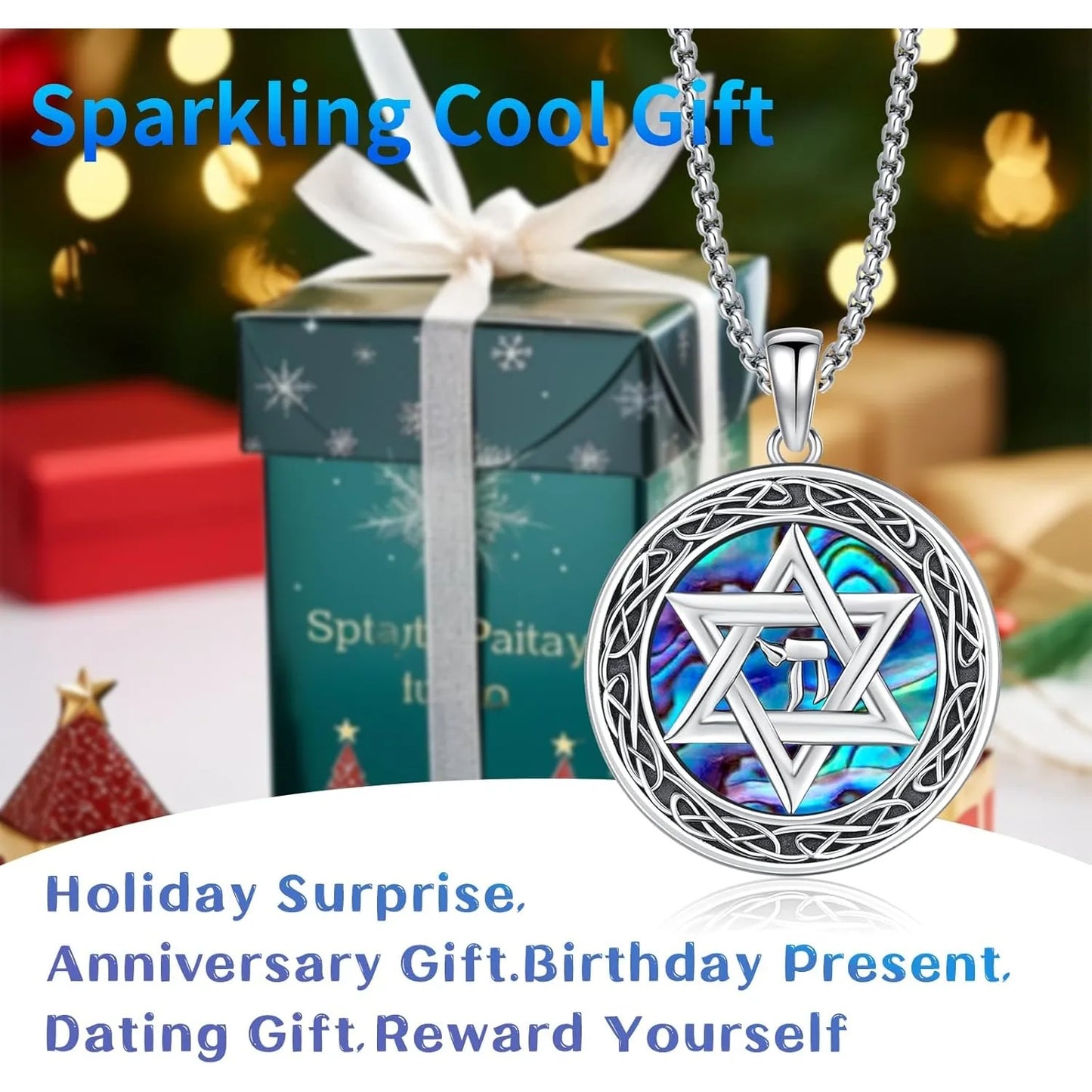 Drinsper 925 Sterling Silver Star Of David Pendant Necklace