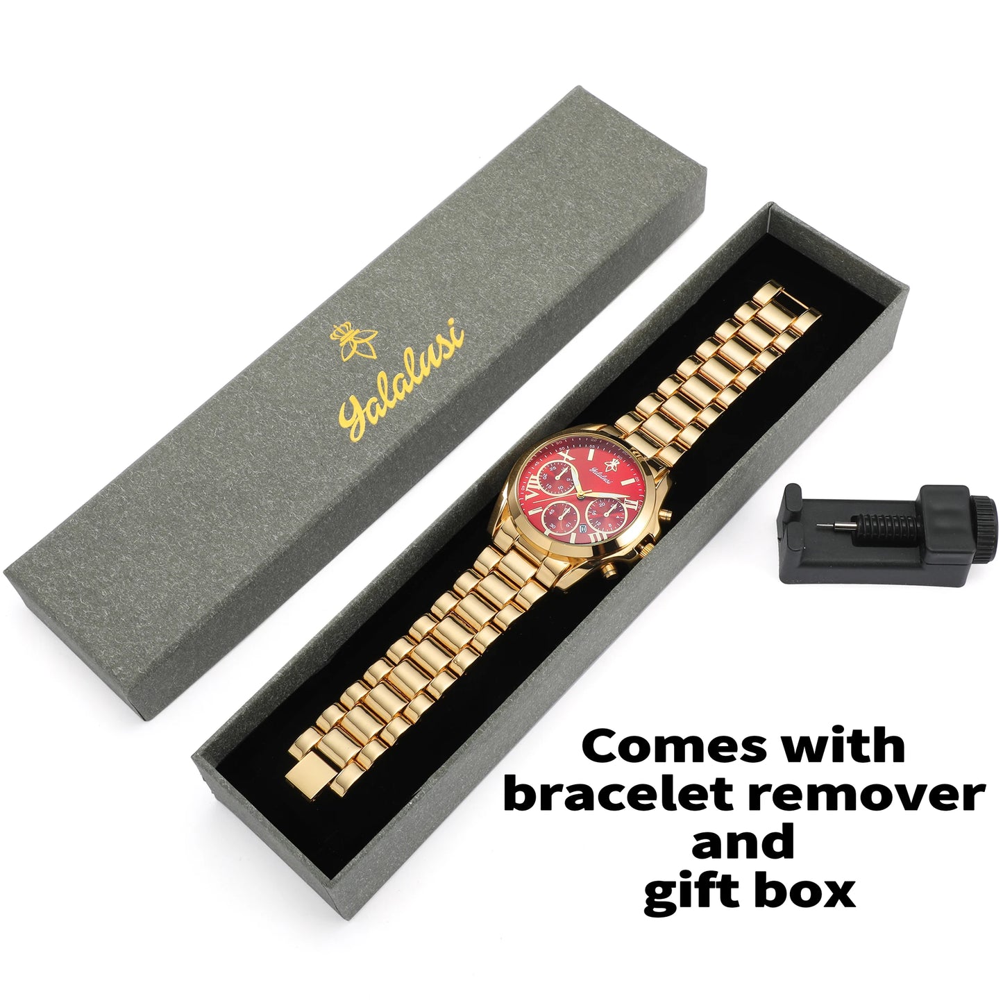YaLaLuSi Elegant Two Tone Roman Dial Quartz Wristwatch For Women