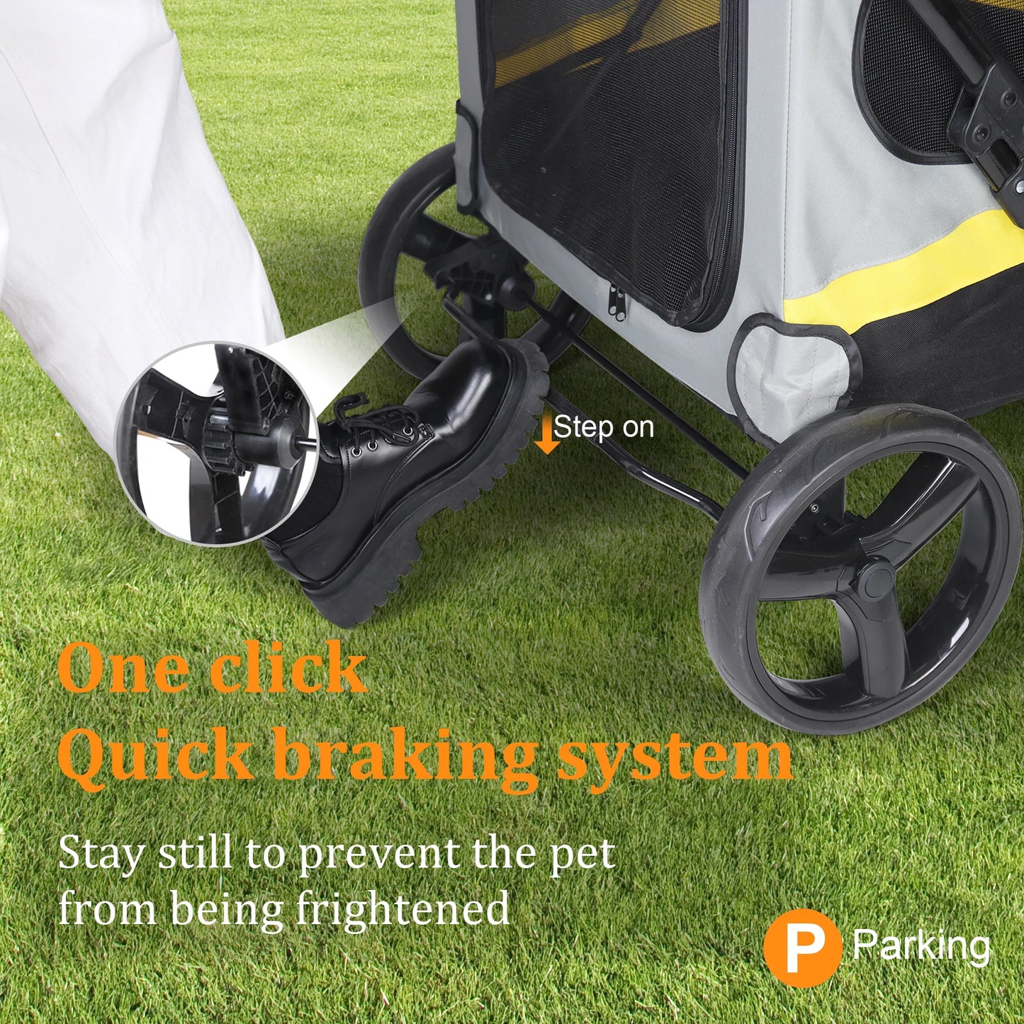 Bingopaw Portable All Terrain Dog Stroller With Dual Entry