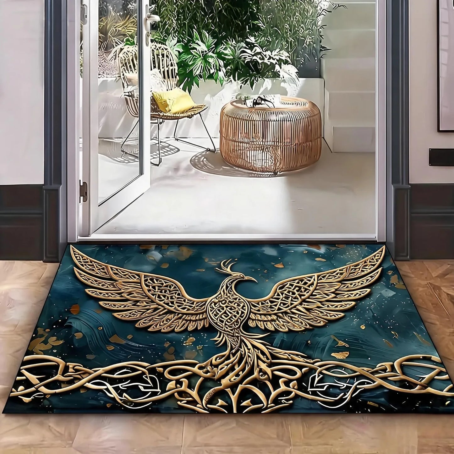 Tree Of Life Welcome Doormat Anti Slip Waterproof Home Rug