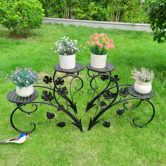 Wisfor Four Tier Metal Plant Stand Flower Pot Holder Rack